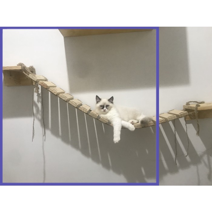 ✔ COD ✔ Kandang kucing rumah kucing kayu jembatan ambalan kucing kayu custom