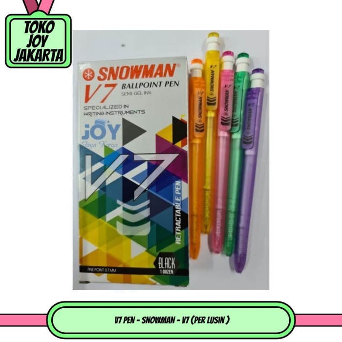 

Terlaris V7 Pen - Snowman - V7 (Per Lusin ) / Boplen / Pulpen / Ballpoint Bergaransi