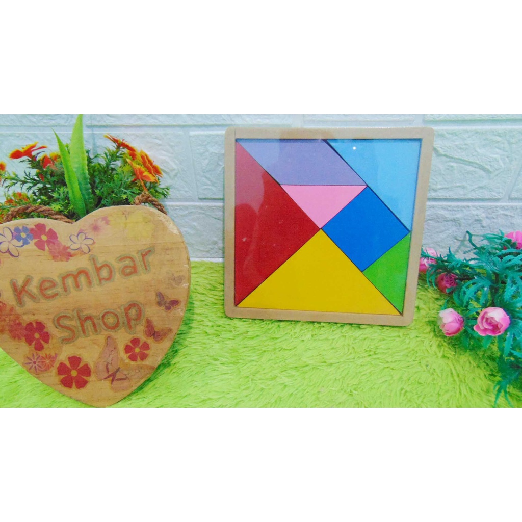 APE-TANGRAM ALAT PERAGA EDUKATIF MAINAN KAYU EDUKASI ANAK TANGRAM PUZZLE PUZLE PUZEL SEGITIGA AJAIB 