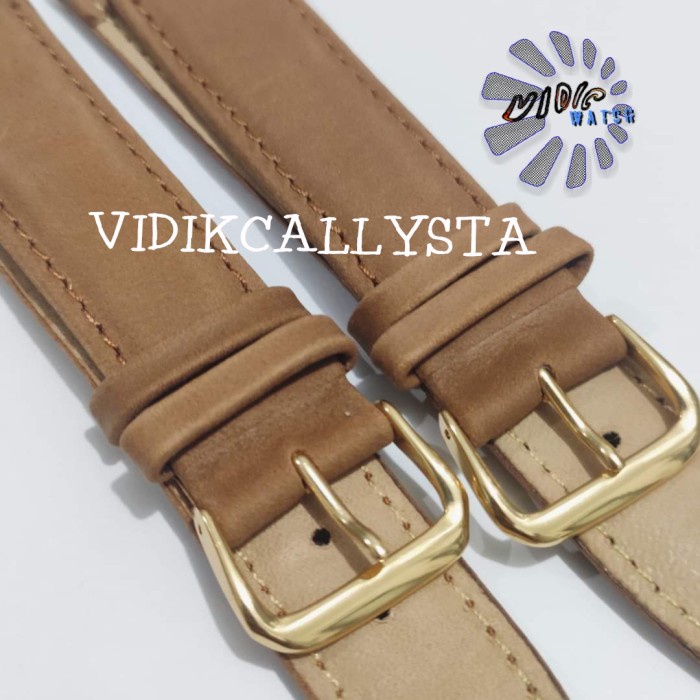 TALI JAM TANGAN KULIT BAGUS 20MM STRAP LEATHER 2 CM COKLAT BLUDRU