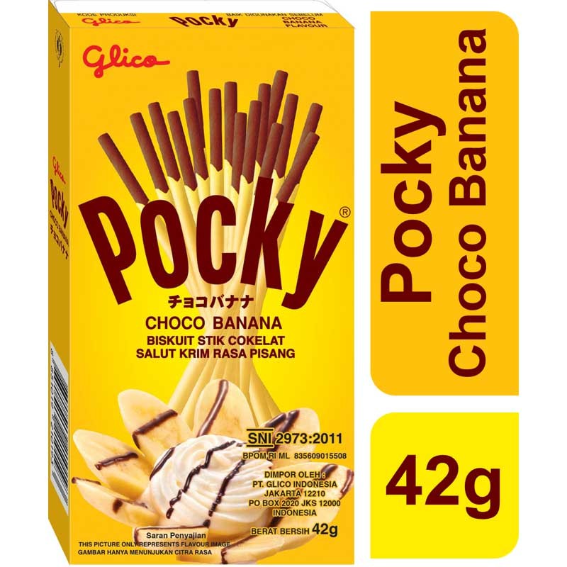 Glico Pocky Stick Biscuit Double Choco / Cookies &amp; Cream / Strawberry / Chocolate / Choco Banana