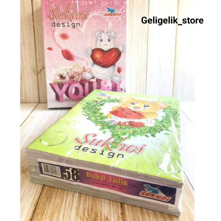 

៛ Buku Tulis Murah SUKHOI 58 Lembar / 1 PCS ➣