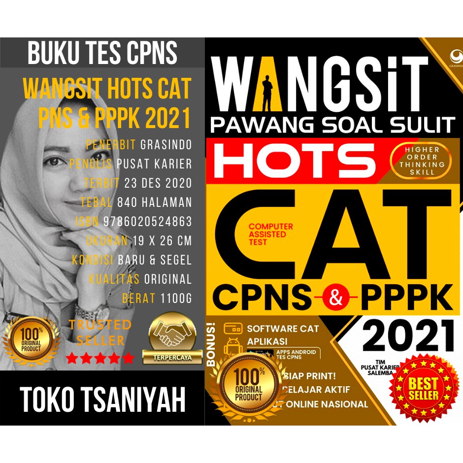 Buku Wangsit Hots Cat PNS & PPPK 2021 Buku Tes CPNS 2021 2022 PNS Soal CPNS Tenaga Medis Pendidik