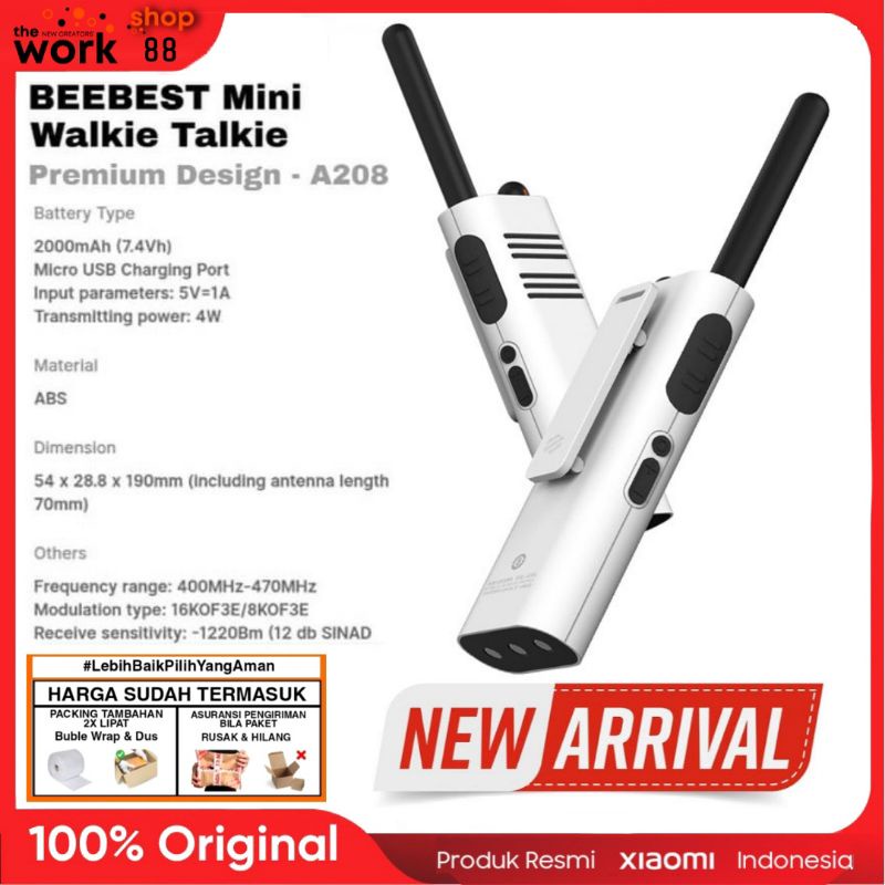 Xiaomi Mi HT BEEBEST Mini Walkie Talkie TELEPON SATELIT - Original - Garansi Premium A208