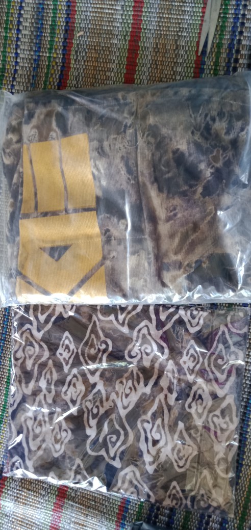 Kaos Batik Abstrak Kombinasi Cap Lengan Panajng || Kawung || Mega Mendung || Seno