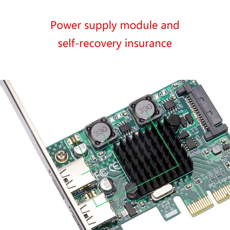 Btsg PCI-E Ke USB 3.1 Gen2 Kartu Ekspansi 2-Port PCI Untuk Express USB Add in Card Konverter Hub USB Internal Untuk Desktop