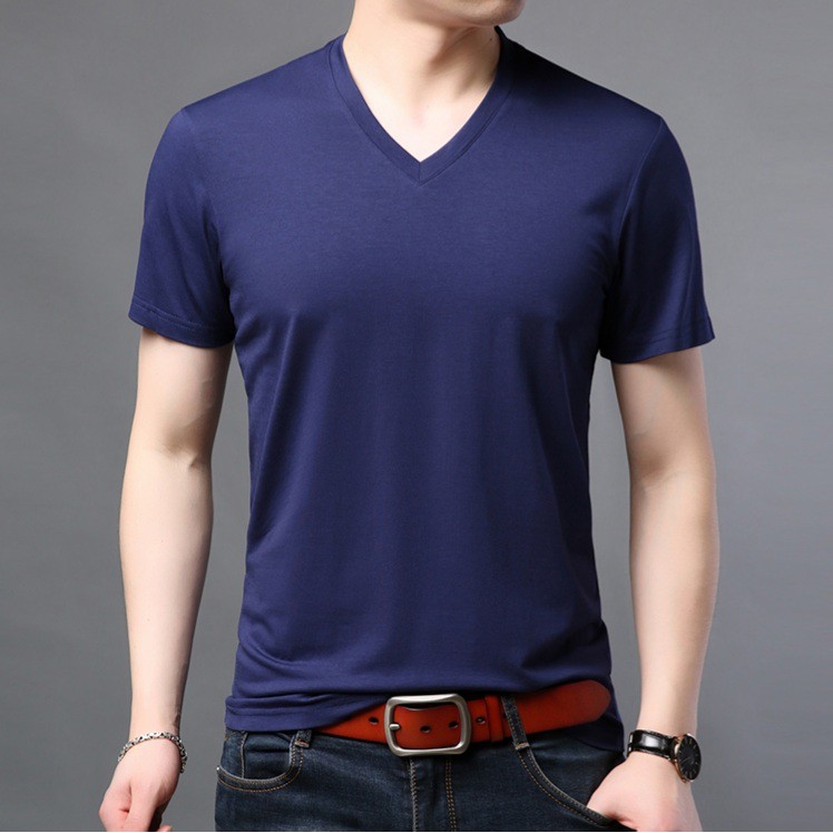 9SEVEN-KAOS POLOS LENGAN PENDEK V NECK | KAOS BASIC POLOS VNECK