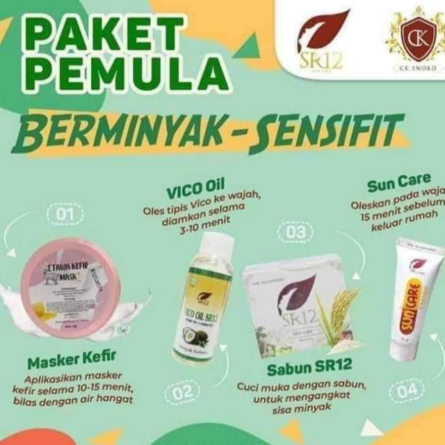 Untuk Kulit Sensitif Kulit Berminyak Berjerawat Paket Pemula Sr12 Untuk Jerawat Jerawatan Shopee Indonesia