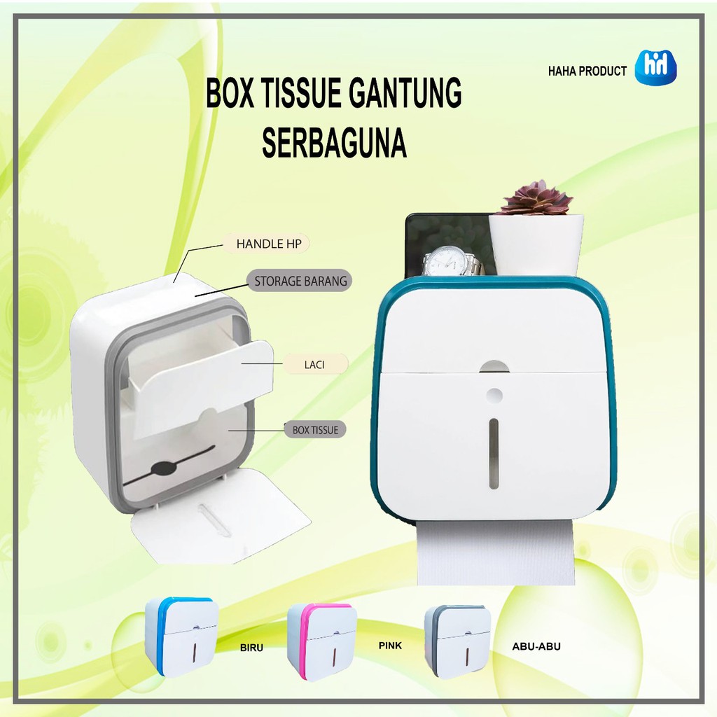 Kotak Tissue Gantung / Tempat Tissue Toilet / Tempat Tissue