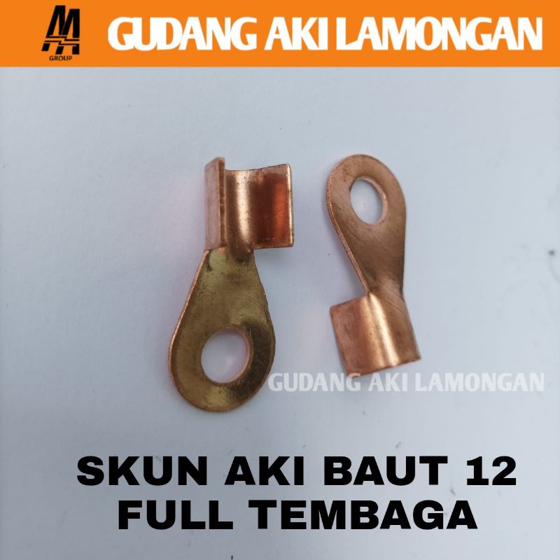 Skun Aki 12 Full Tembaga Untuk Baut Ukuran 12