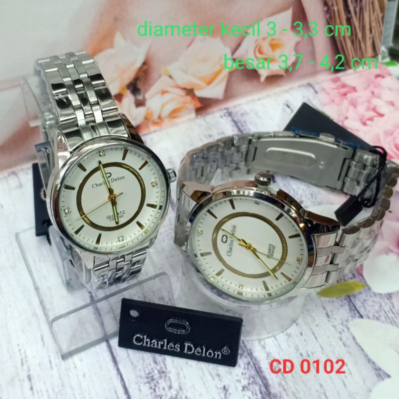 Jam Tangan Charles Delon 0102 Rantai  Oruginal