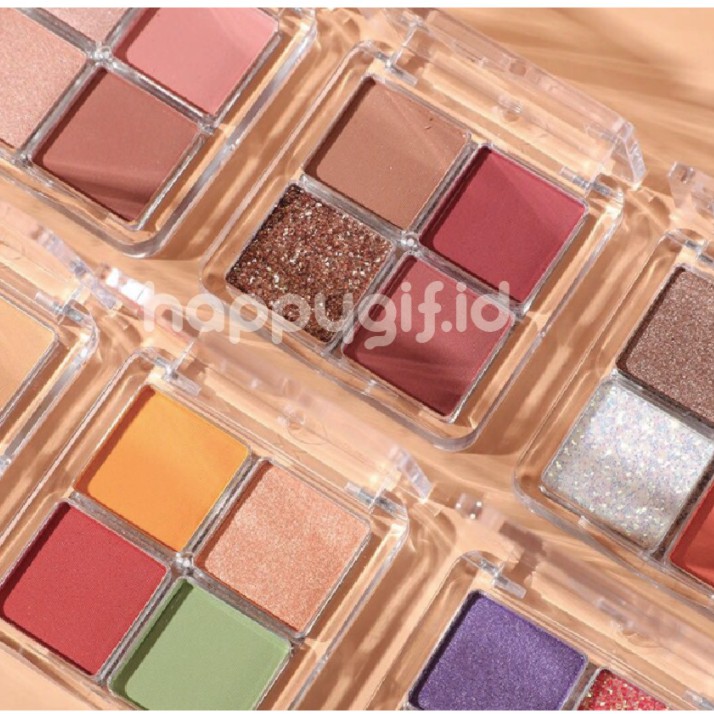 LAMEILA 4 Color Eyeshadow Disk Matte Shimmer Avocado Fruit Eyeshadow Palette LA002