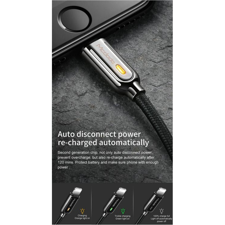 Mcdodo Auto Disconnect Lightning Data Cable CA-526 1.2M Original 100%