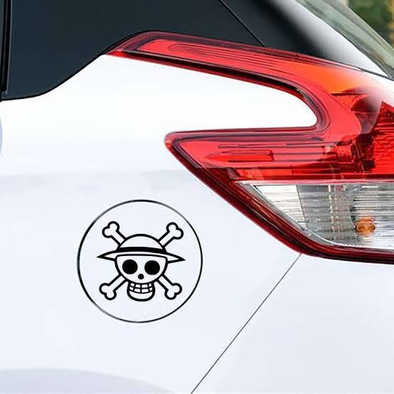 Stiker Mobil Tutup Bensin Mobil Logo Bajak Laut One Piece Car Tank Cover Sticker KHUSUS MOBIL