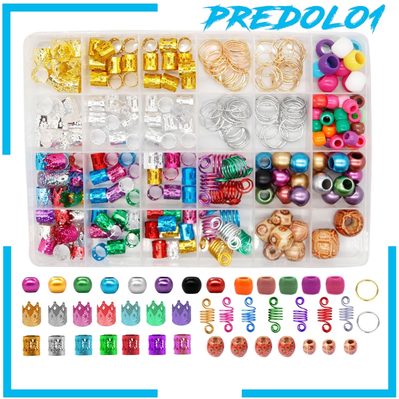 (Predolo1) 238pcs / Set Hiasan Rambut Kepang Gimbal Aneka Desain Untuk Wanita