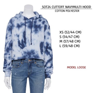 Sweater Hoodie Wanita Tie dye (SOT24 CUTOFF HOOD)-2