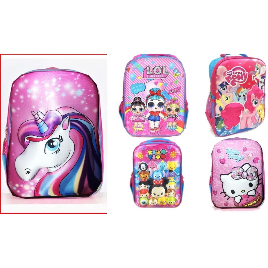 Tas Ransel Sekolah Anak SD Little Pony Unicorn Tsum Tsum 