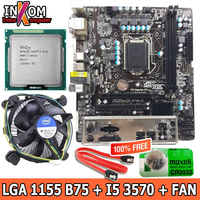 MAINBOARD MOBO MOTHERBOARD SOKET 1155 B75 asrock