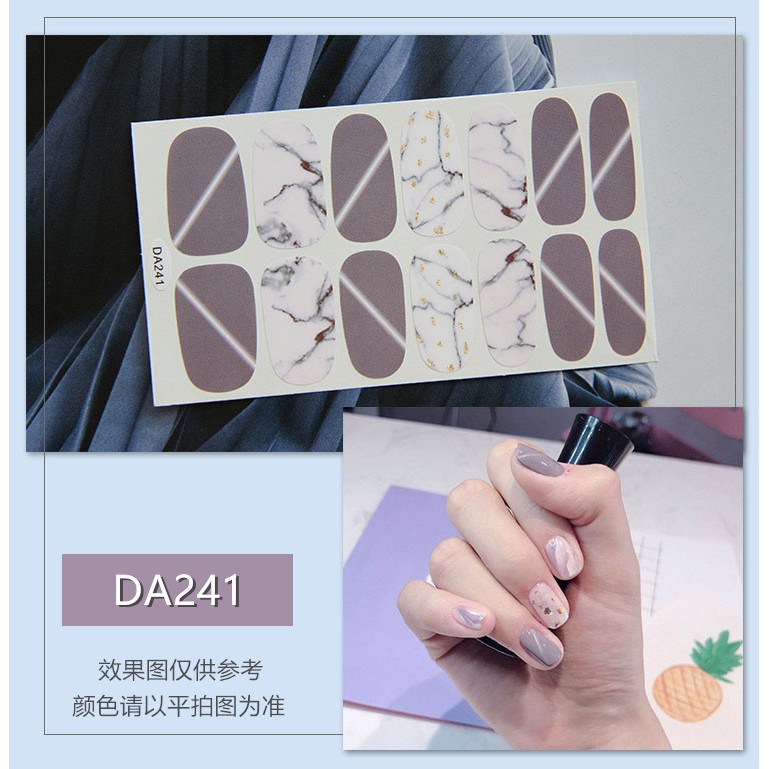 &lt;Jjoygirl&gt;DA Nail Sticker Motif / Sticker Kuku / Stiker Kuku / Nail Stiker Glitter / Stripes Design