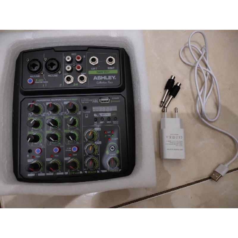 mixer ashley 4 chanel + mic condenser