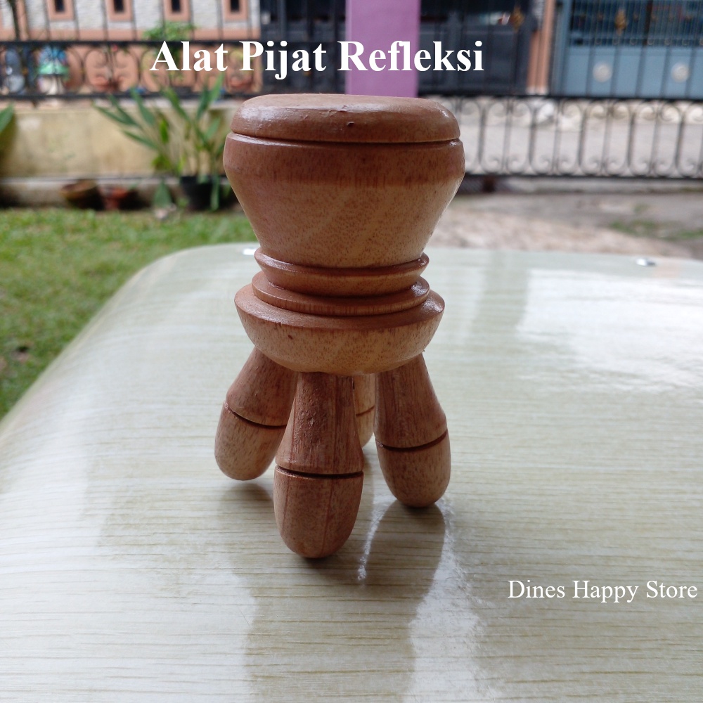 Alat Pijat Refleksi Gurita Kaki 4 Kayu Pijet Badan Telapak Kaki Pijit Punggung Manual Pemijat Tangan Pundak Repleksi Betis Tradisional Cumi Kayu