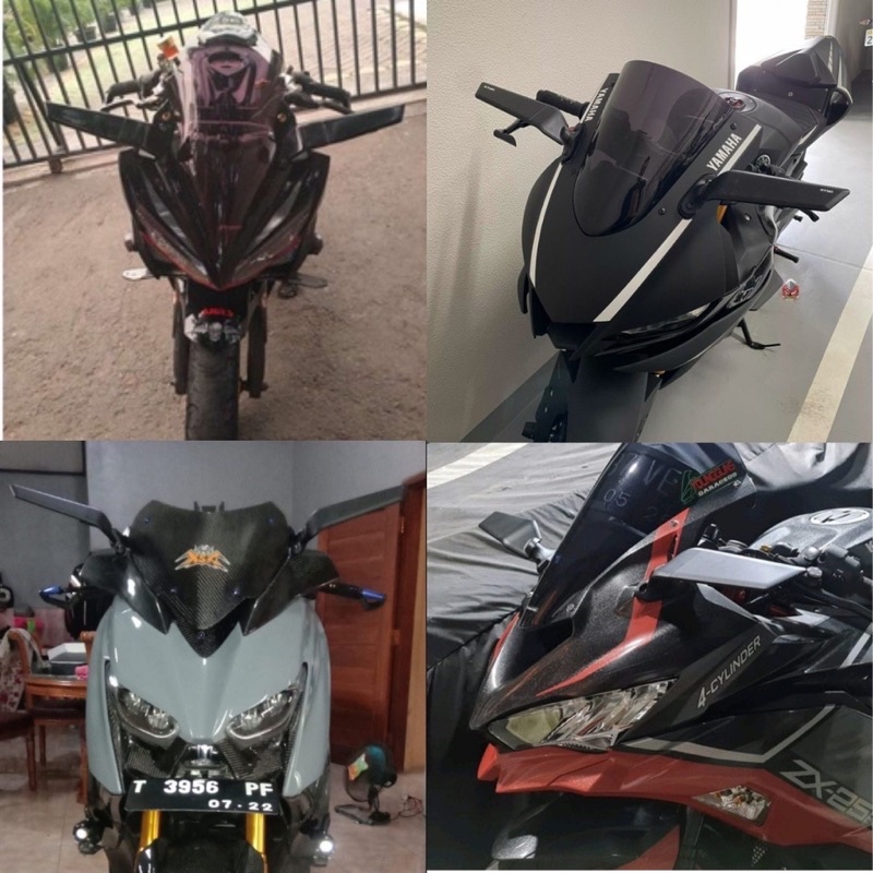 Spion Winglet Cocok Untuk Motor Zx25R Ninja250 Cbr250 R15 Xmax Nmax