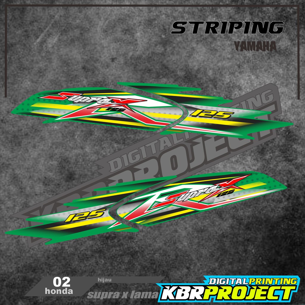 (cod) Supra x 125 Wave stiker motor sticker striping list motor supra x lama Racing Terlaris supra x