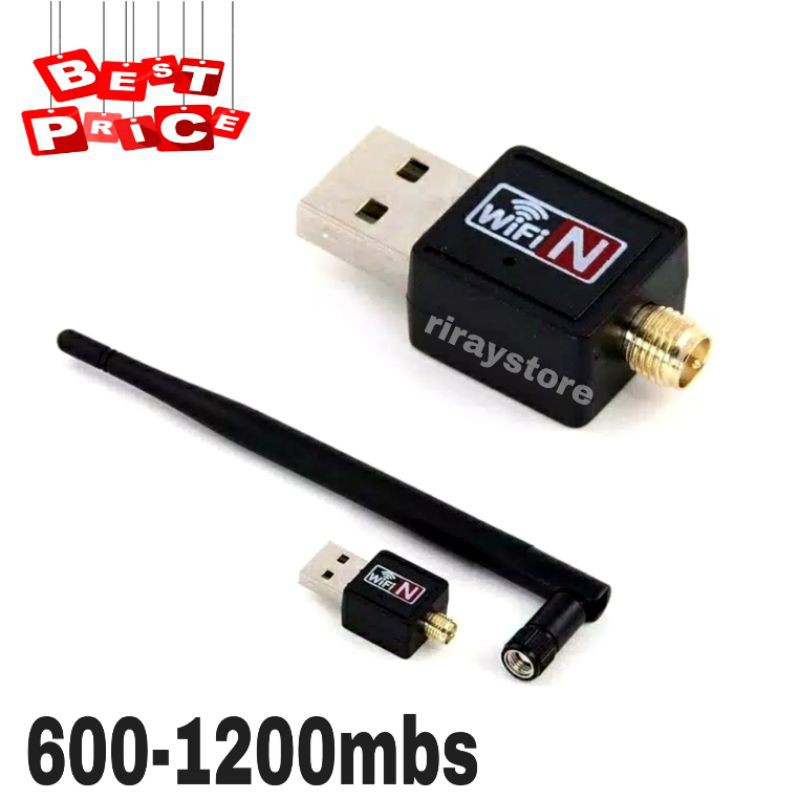 Usb Wifi Adapter Antena Penerima Sinyal Wifi Receiver 600Mbps sampai 1200mbps wireles adapter