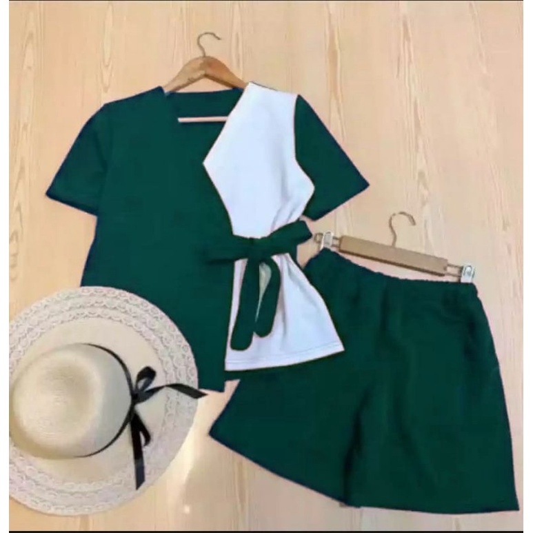 STELAN MARSHANDA STELAN MARS (PENDEK) PAKAIAN WANITA ONE SET 66-IJOBOTOL PENDEK