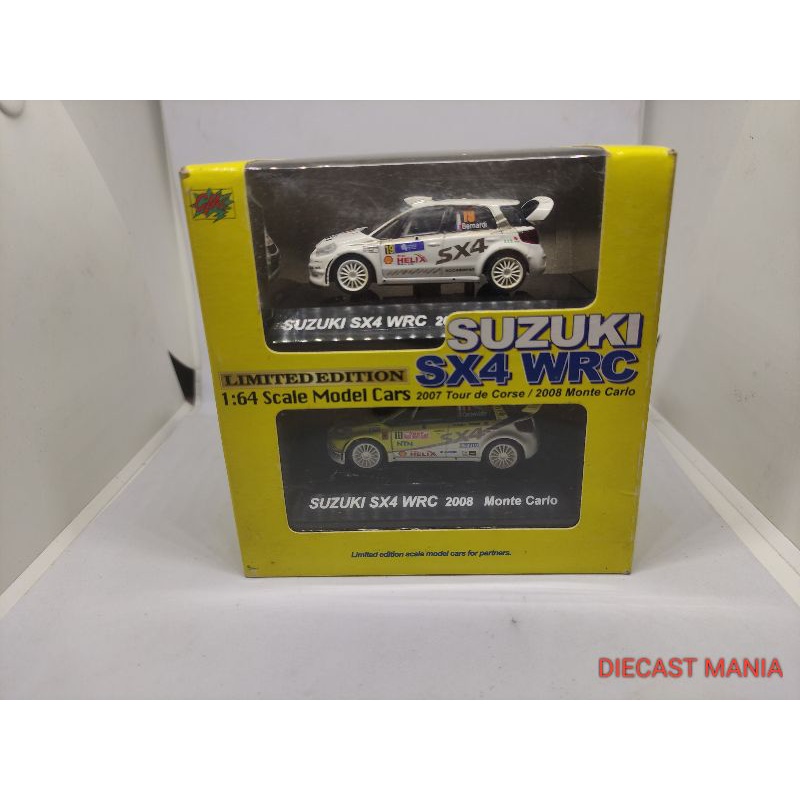 DIECAST CMS RALLY CAR 1:64 CM'S LIMITED EDITION SUZUKI SX4 WRC 2007 TOUR DE CORSE/2008 MONTE CARLO