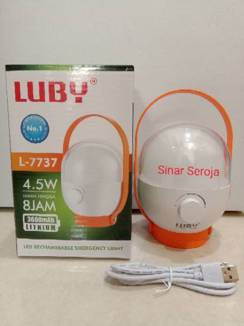 Emergency Lampu Surya SHL L4003 FROSTED / Luby(L-7737)/lampu darurat/lampu cas/lampu mati