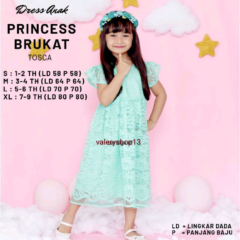 Dress anak dress Brukat premium anak  dress pesta