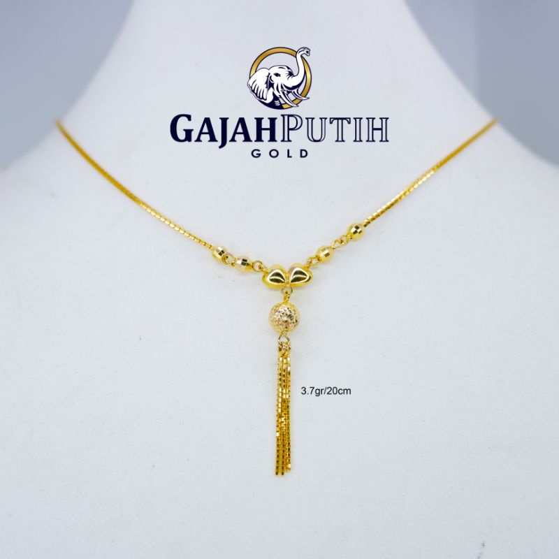 3,7gr Kalung Model Italy Liontin Emas Asli Kadar 420 kodeN33720