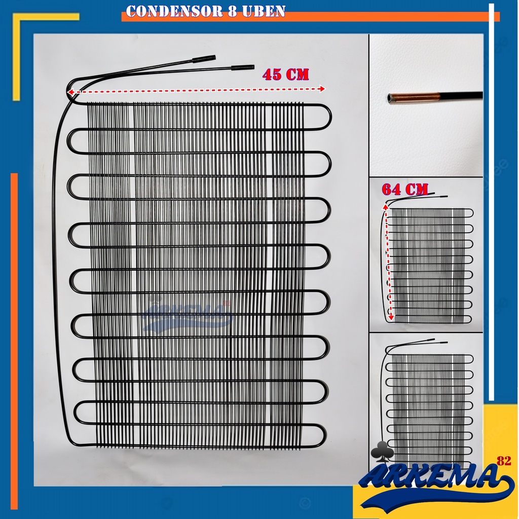 CONDENSOR 8 U | KONDENSOR ULIR 8UBEN UNIVERSAL | PEMANAS FREZEER , KULKAS , SHOW CASE UMUM MULTI / UNIVERSAL