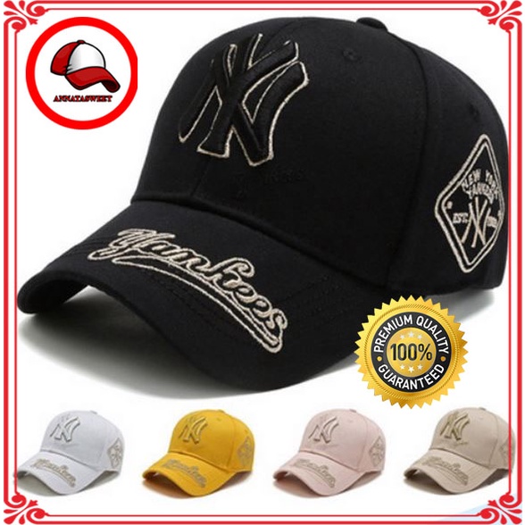 Topi Baseball NY Yankees Cotton Pria Wanita Baseball Cap Import Topi Baseball MLB Korea Kekinian TQO