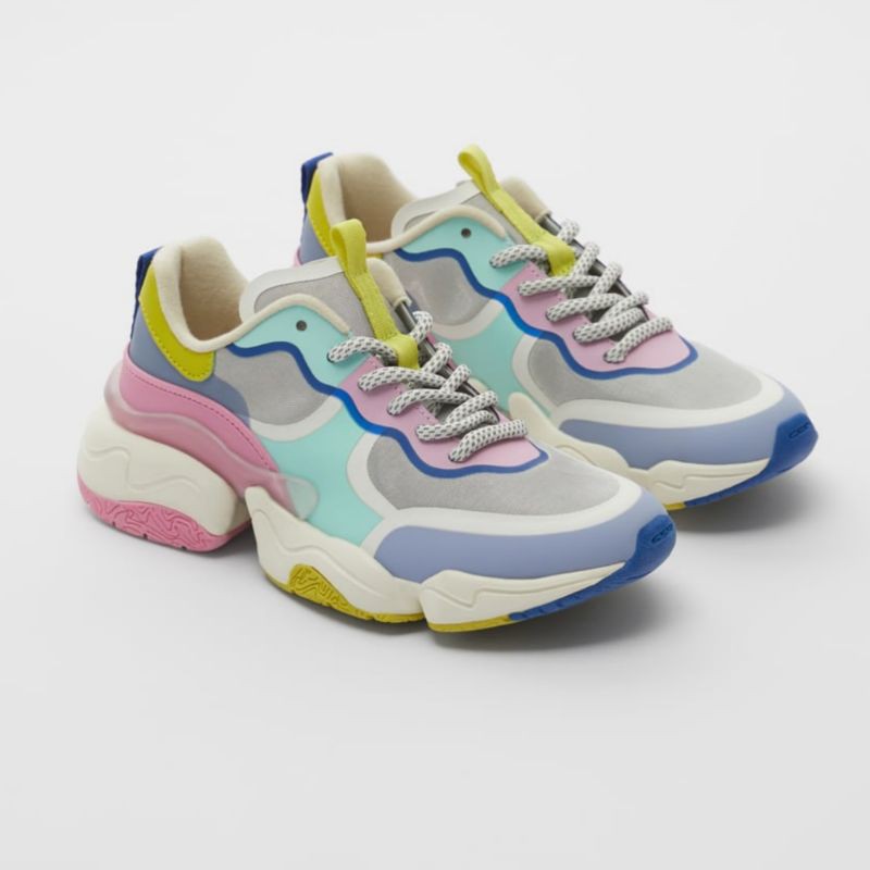 ready zara girl sneakers silver sale