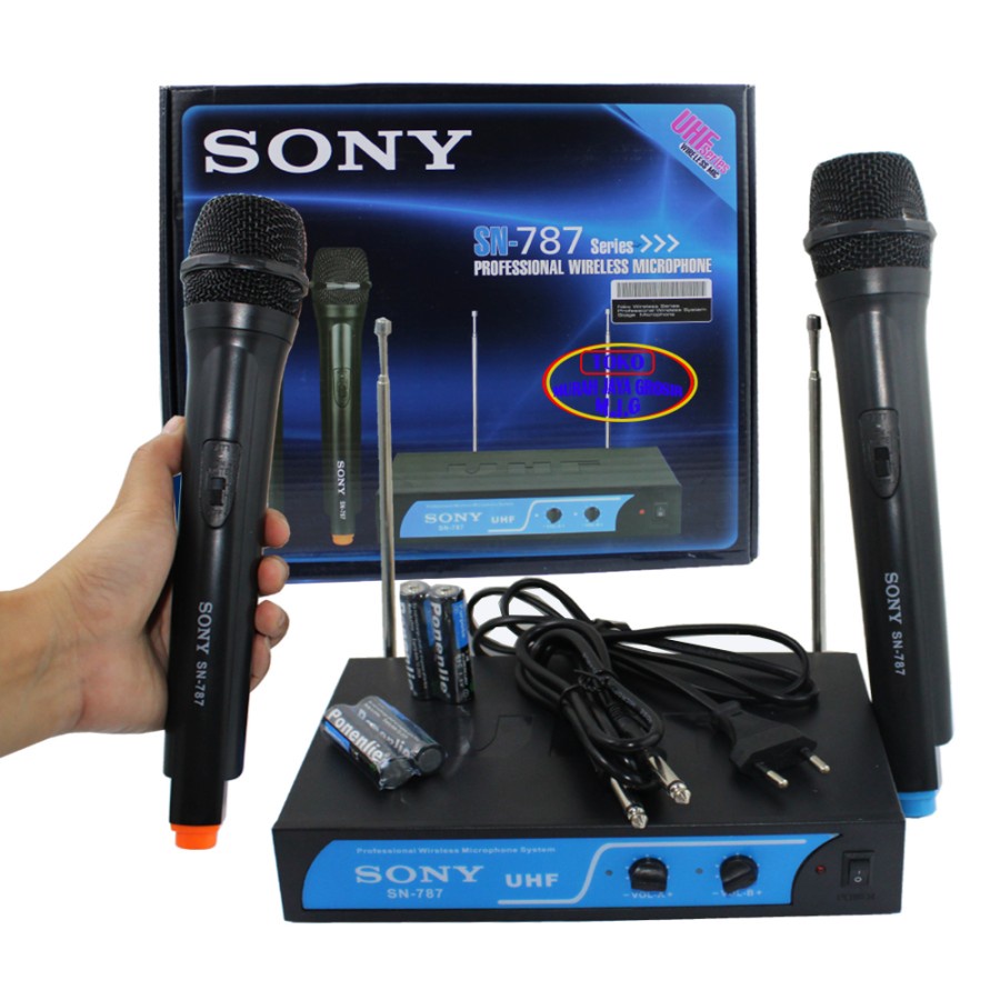 Microphone SONY SN-787 Mic Double Wireless Microphone Profesional