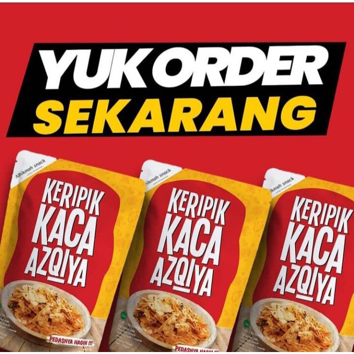 Keripik Kaca Azqiya Pedas Daun Jeruk Renyah &amp; Bumbu Tebal 125g