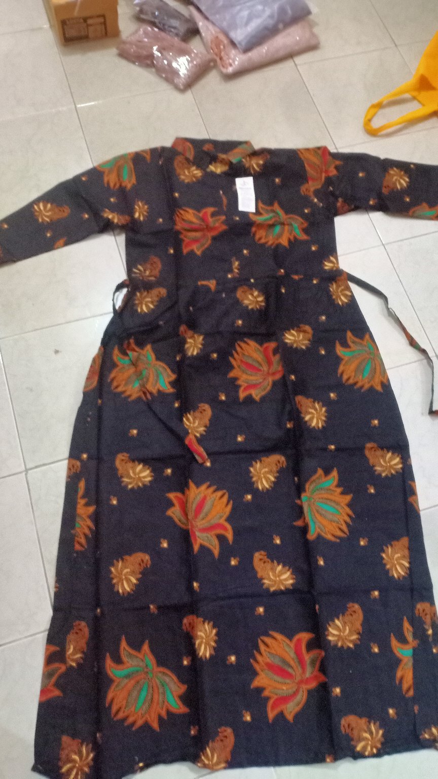 Batik Couple Gamis Kemeja Motif Kubis Hitam Baju Seragam Alkhalis