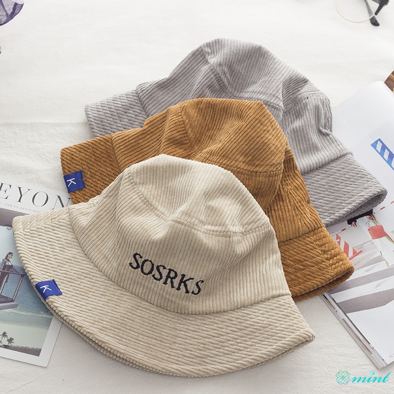Topi Bucket Pria Wanita Bahan Corduroy Bordir Tulisan Topi Bucket Pria Wanita Bahan Corduroy Bordir Tulisan