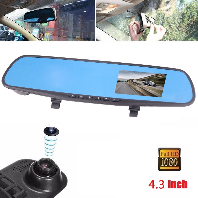 Car Camera Spion + Dasbor Dashcam Kamera Mundur Mobil CCTV Vehicle  1080P 4.3 Inch Resolusi 1080p DVR Das Full HD Bahasa Indonesia-5