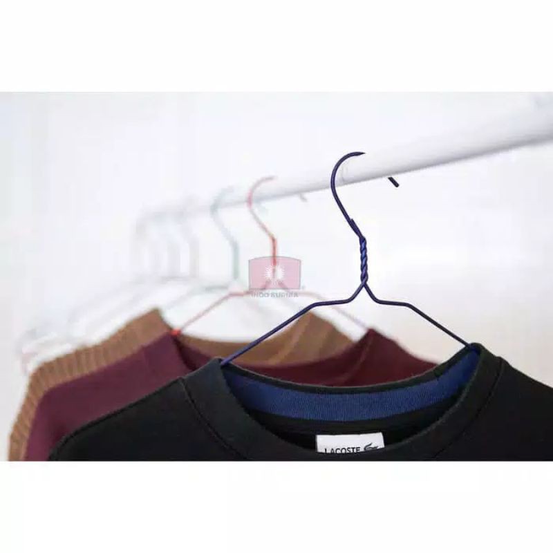 gantungan baju warna/ hanger kawat warna coating