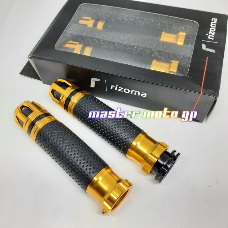 Grip Aluminium Alloy Grip dan Dual Throttle Cover untuk BWS VJR Thunder King Thunder S Little Aru GSXR150 Rush DRG Handgrip cnc mahkota Handfat Grip nmax aerox pcx lexi adv klx Crf vixion Ninja R15 R25 xabre