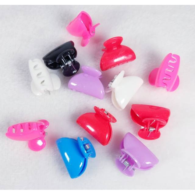 Isi 12 pcs (1 Lusin) Jepitan Jepit Poni Salon Seri Keong ukuran Kecil Mini
