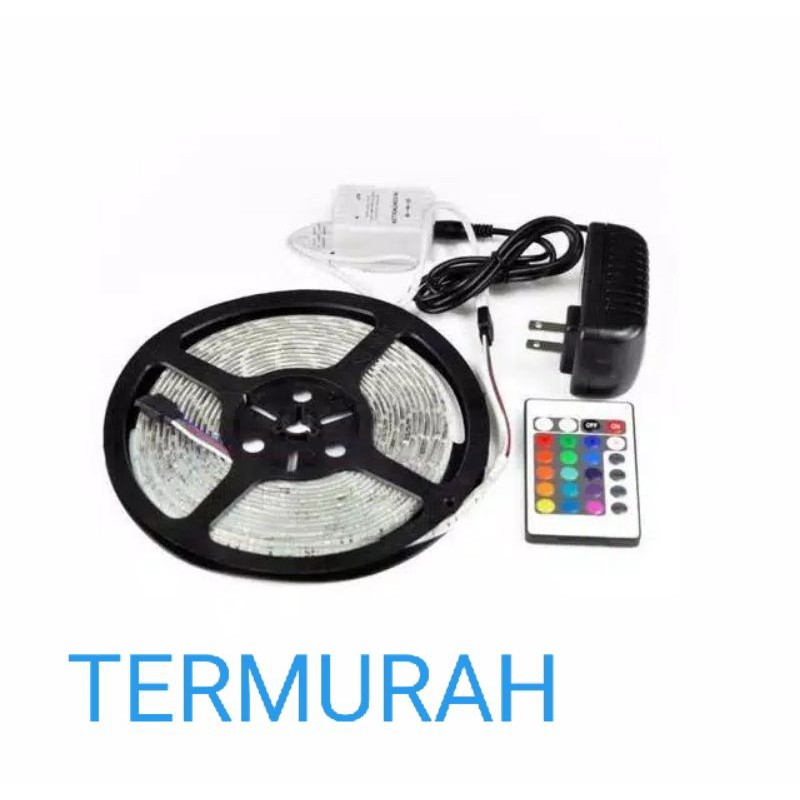 [TERMURAH] LED Strip RGB 3528 + Remot + Adaptor + Modul Siap Pakai