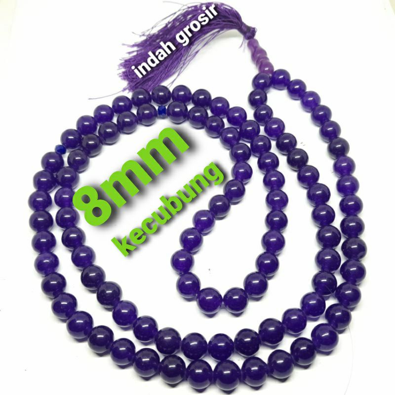 TASBIH BATU KECUBUNG 8MM 99BUTIR SUPER HALUS