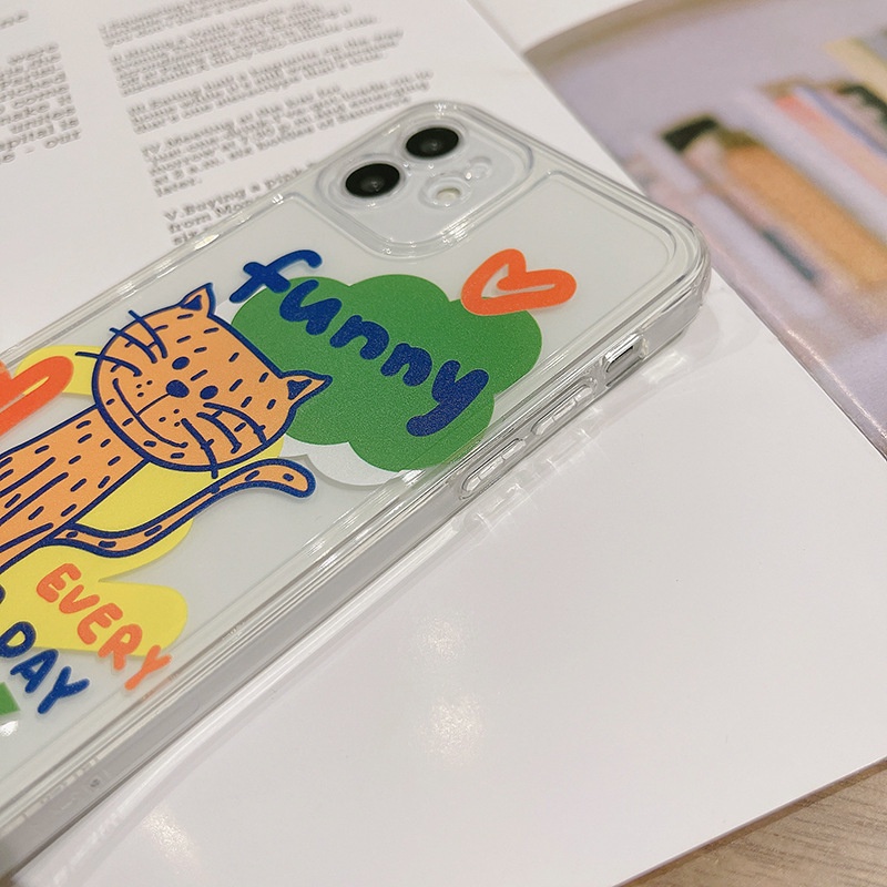 Soft Case Motif Kartun Kucing Dengan Lanyard Untuk Iphone 6 7 8 PLUS X XR XS 11 12 13 MINI PRO MAX SE 2020