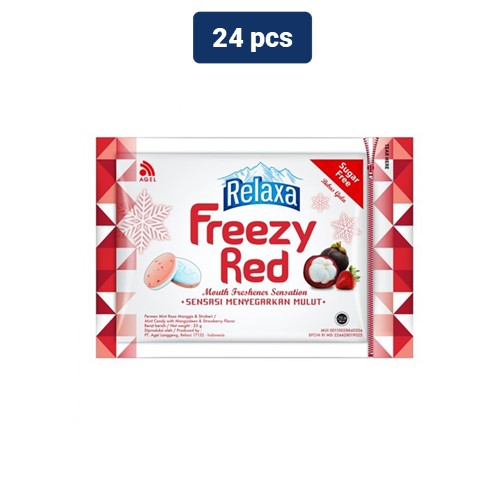 Relaxa Permen Freezy Red 24 pcs