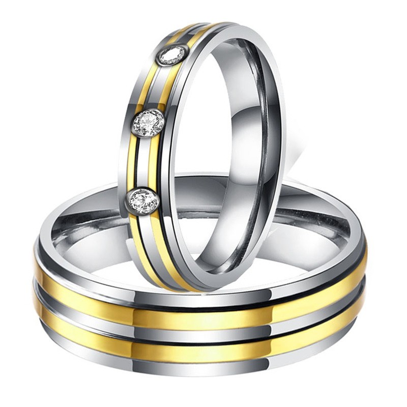 Cincin Couple / Tunangan / Nikah / Pasangan / Titanium C049