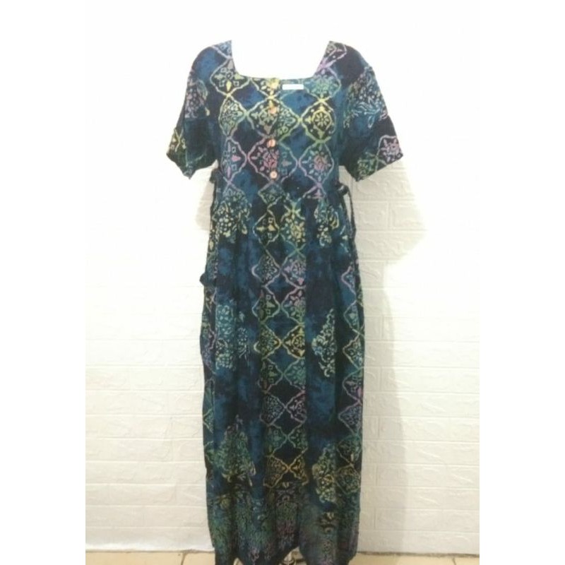 Longdress Batik Tangan Pendek Lie Ing